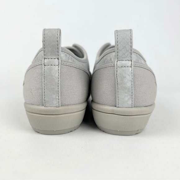 Vionic Denver Gray Canvas Snake Print Slip On Sneaker 6.5 Wide - Picture 4 of 16